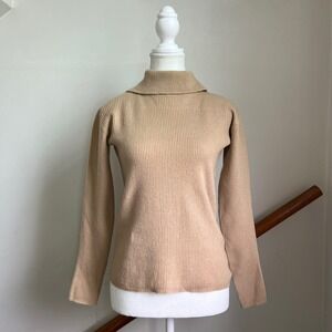 Pendleton Woolen‎ Mills Vintage Pure Virgin Wool Sweater Top Small Beige